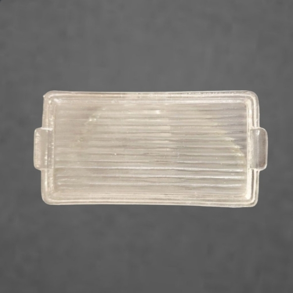 VINTAGE INDIANA COLONIAL PEERLESS PANEL GLASS CREAMER, SUGAR & BUTTER SET - Picture 8 of 8